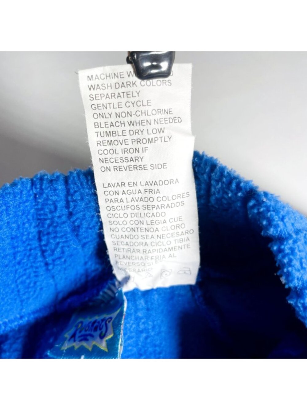 Vintage Y2K Rugrats Blue Fleece 1/4 Zipper Pullover Sweatshirt Jacket Y12 / XS - Picture 6 of 7